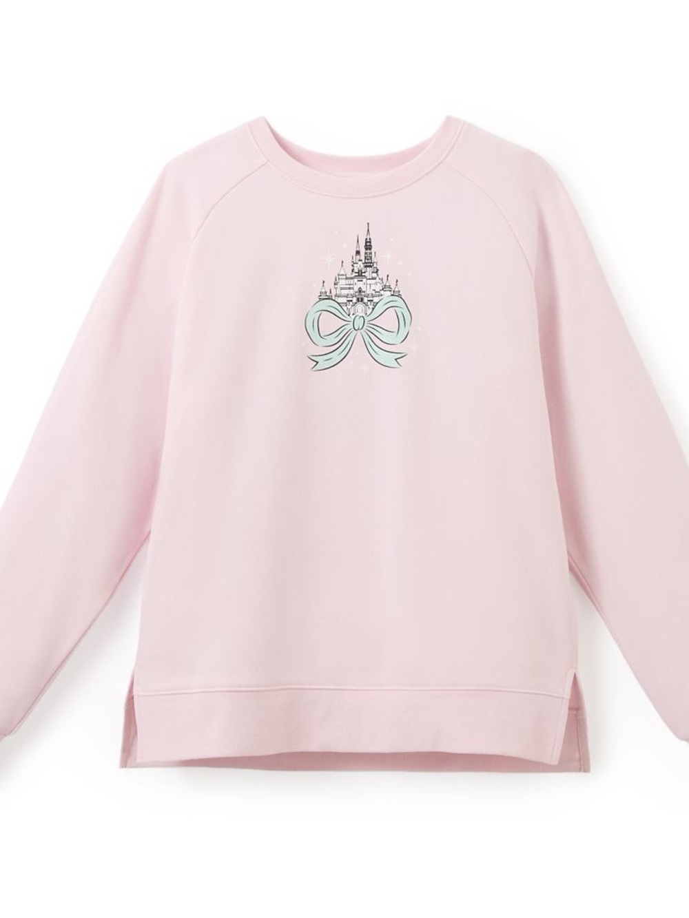 Walt Disney World Light Pink Fleece Lined Cinderella Castle Pullover Sweatshirt